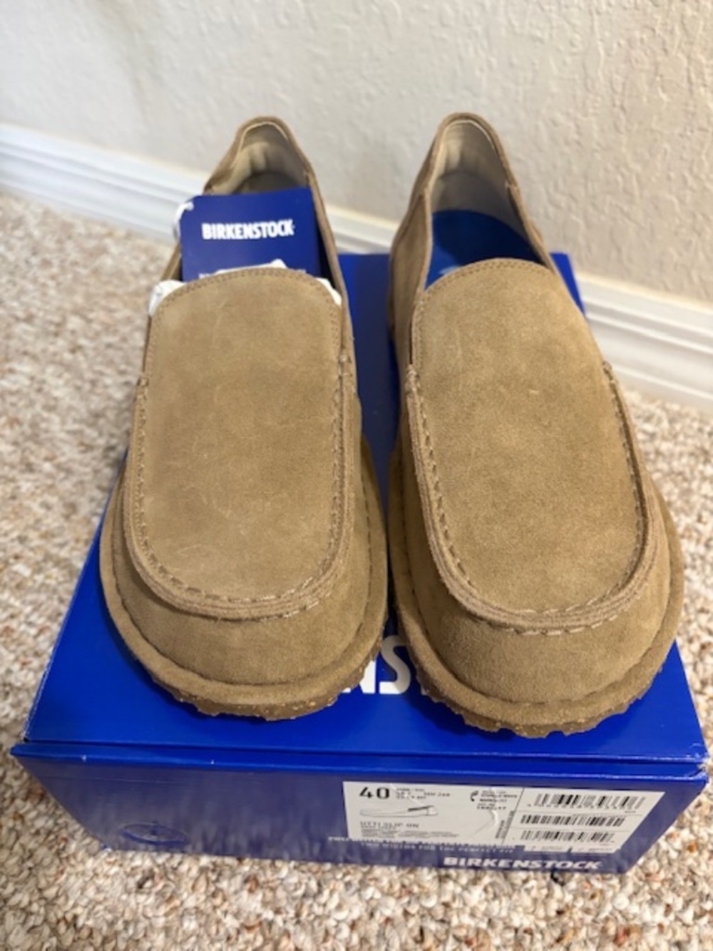 Birkenstock Utti Slip On Gray Taupe Size 40 US L9 Narrow Fit New in Box!